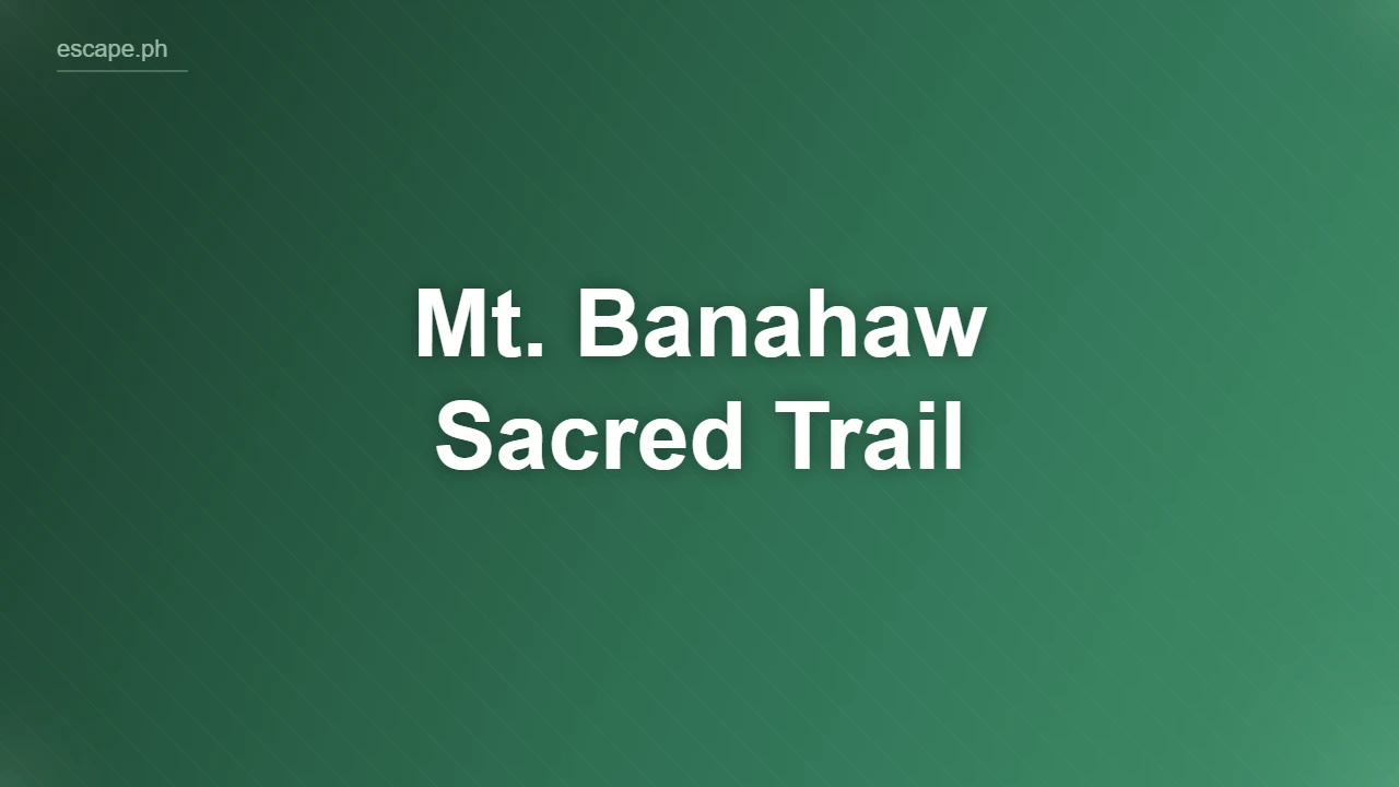 Mt. Banahaw Sacred Trail