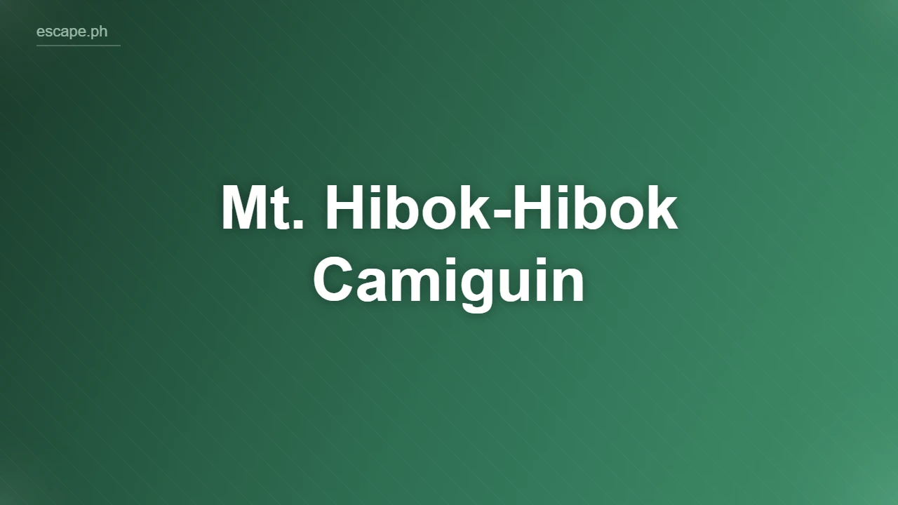 Mt. Hibok-Hibok Camiguin