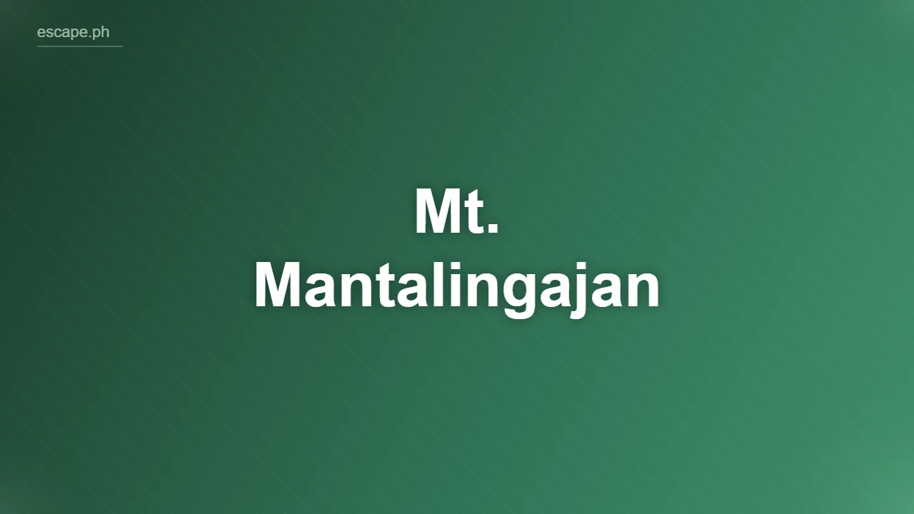 Mt. Mantalingajan