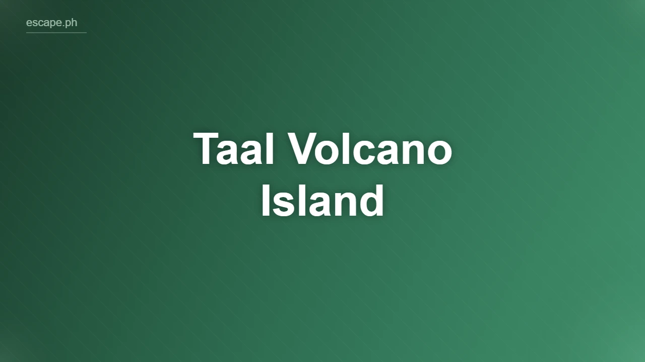 Taal Volcano Island