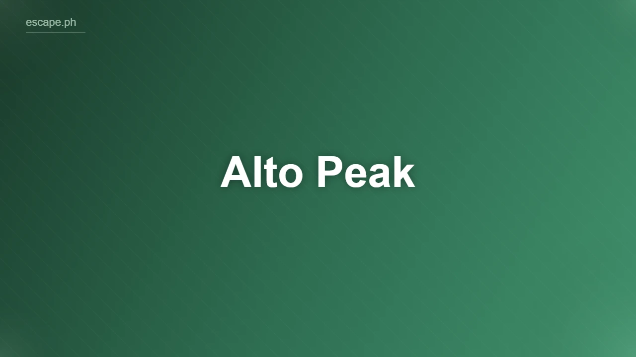 Alto Peak