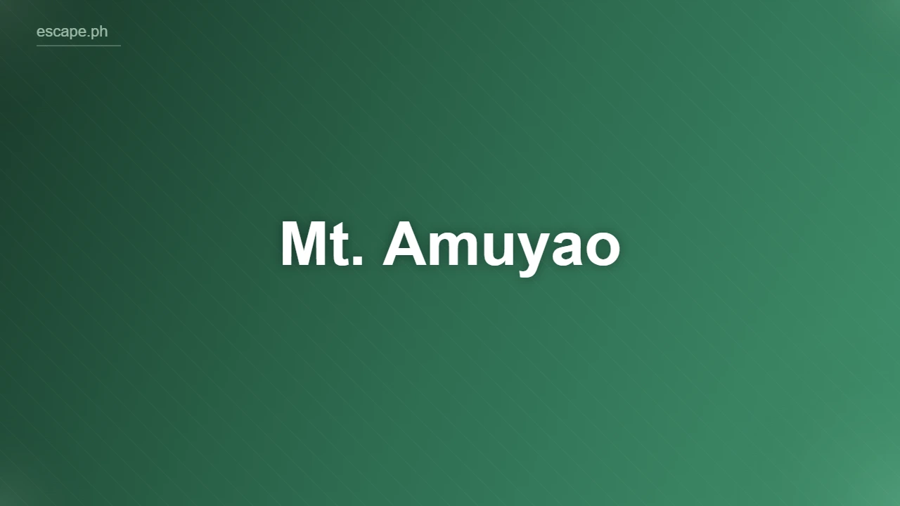 Mt. Amuyao