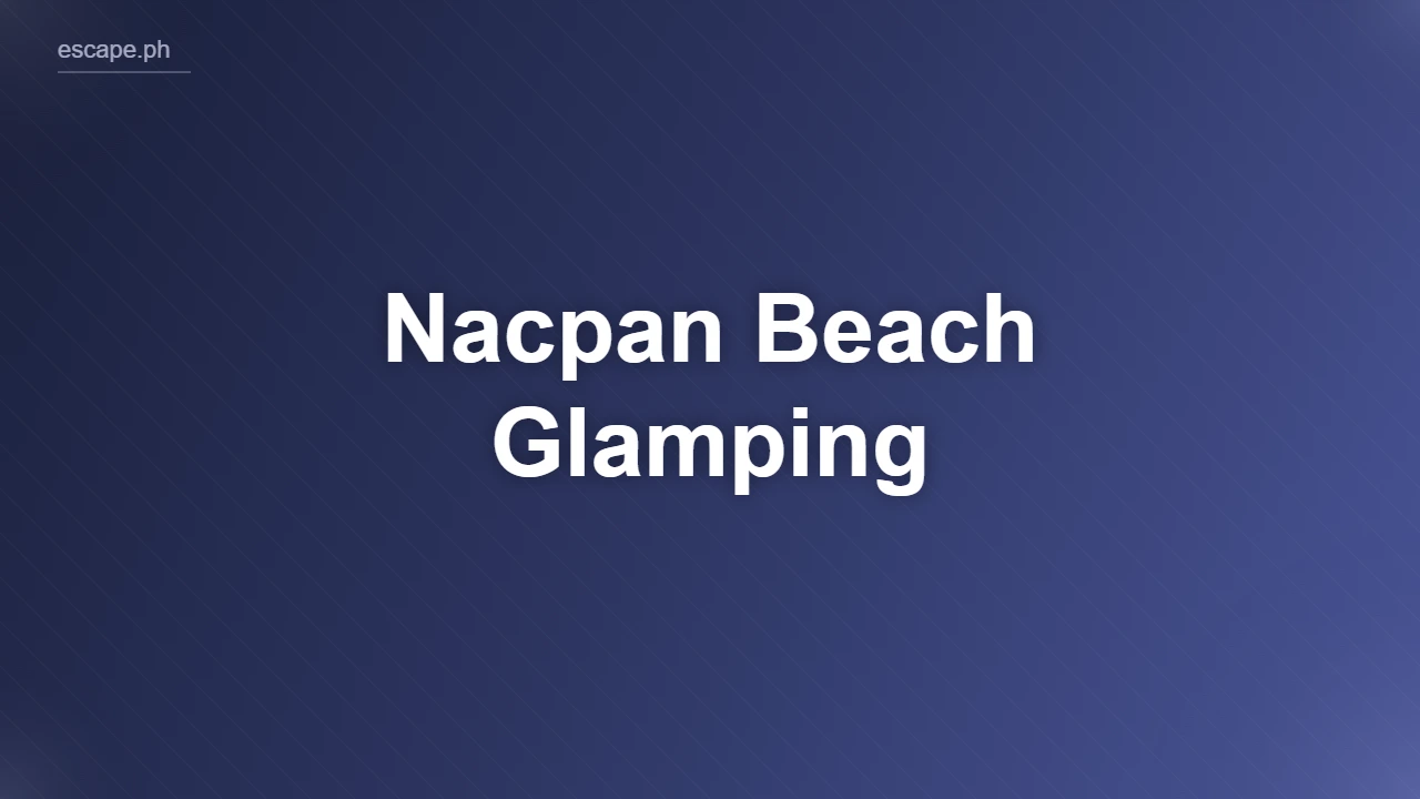 Nacpan Beach Glamping