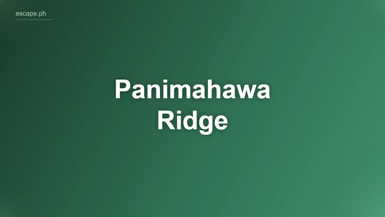Panimahawa Ridge