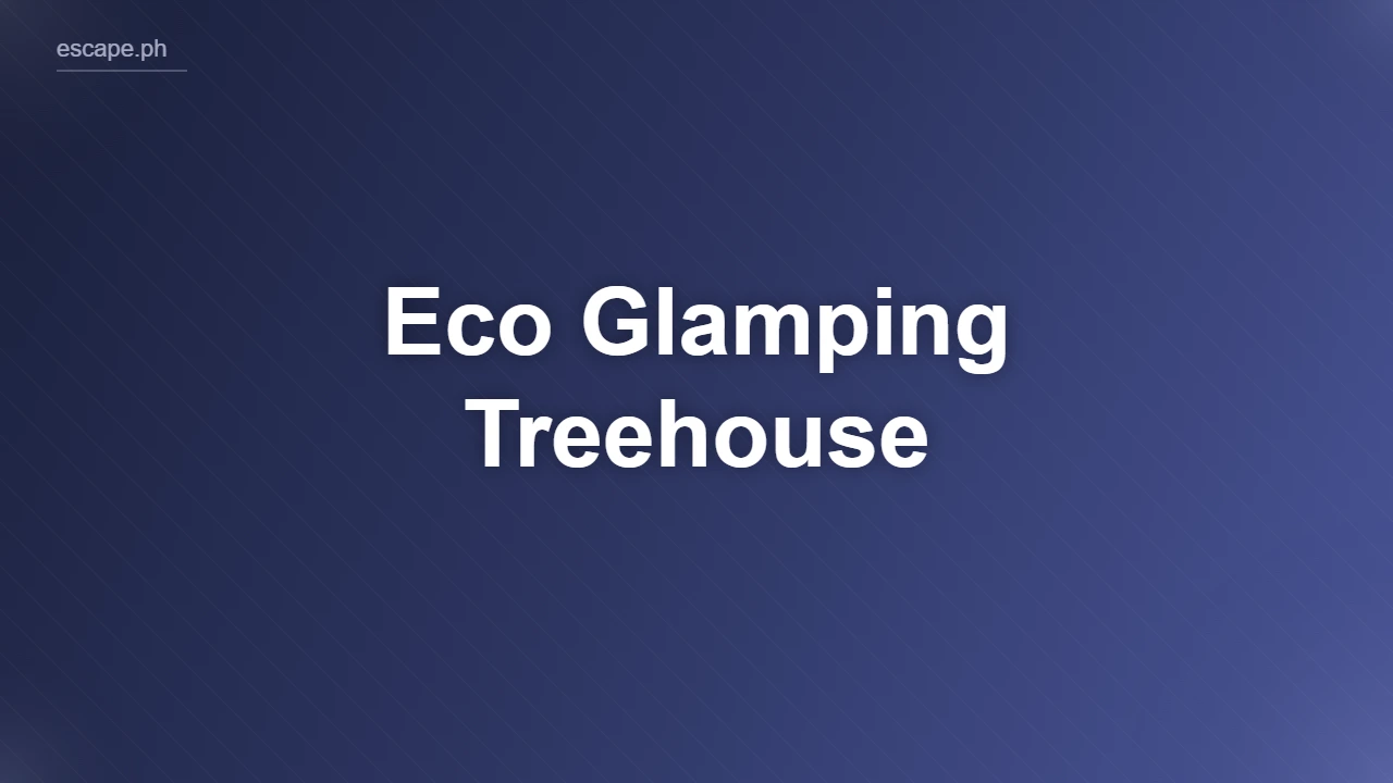 Eco Glamping Treehouse