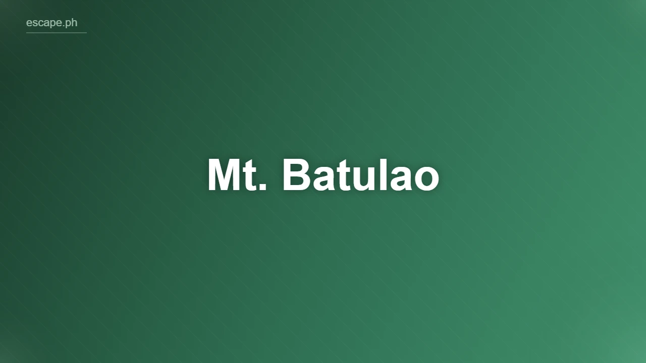 Mt. Batulao