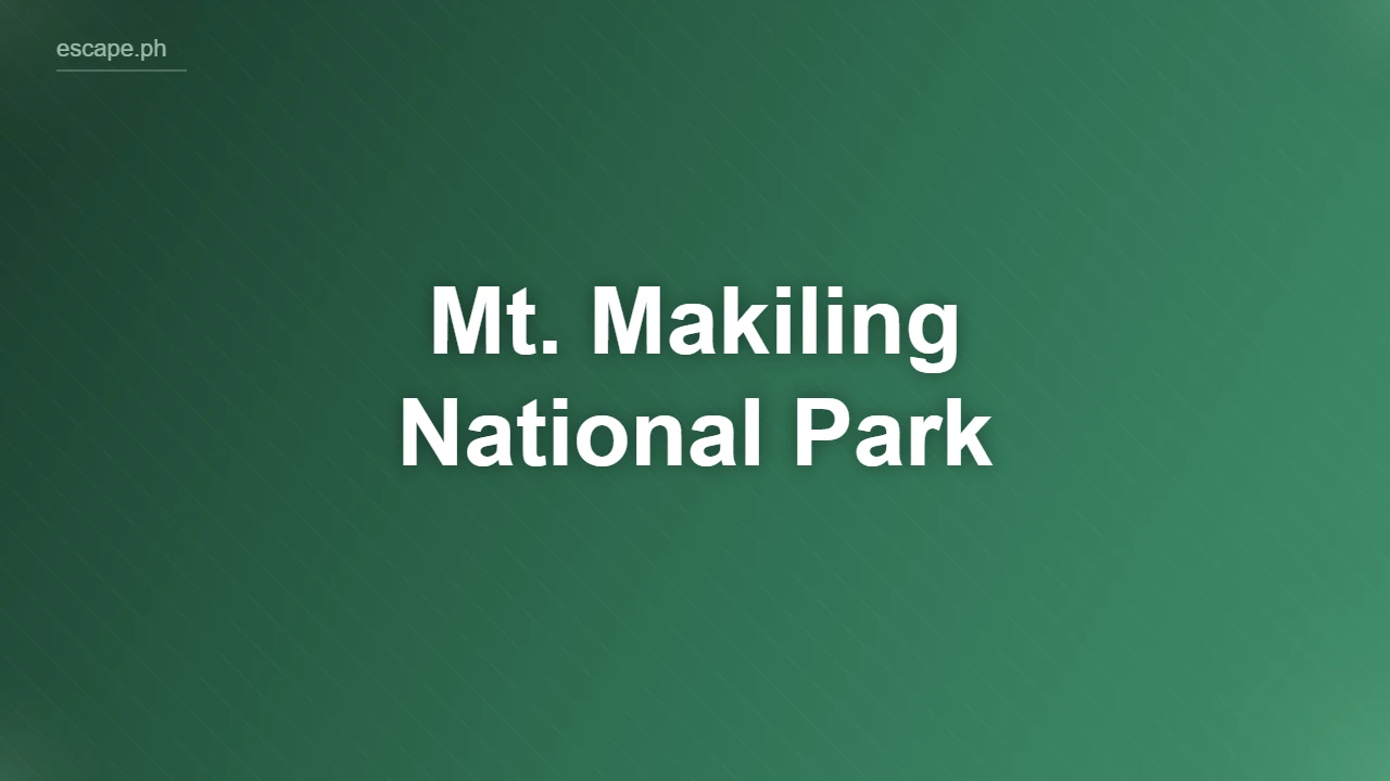 Mt. Makiling National Park